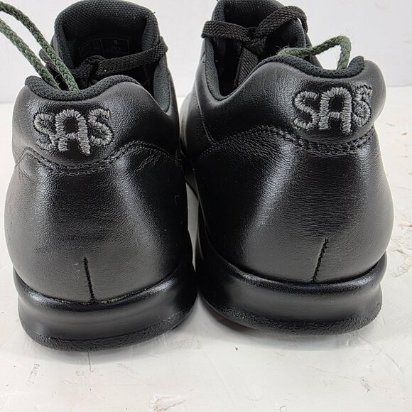 SAS 'Free Time' Womens  Black Leather Comfort Walking Shoe LACE UP  8 WWW - Picture 3 of 9